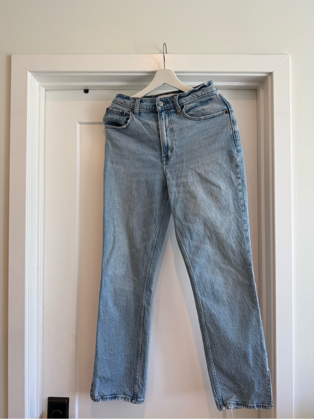 Abercrombie & Fitch Light Wash Straight-Leg Jeans